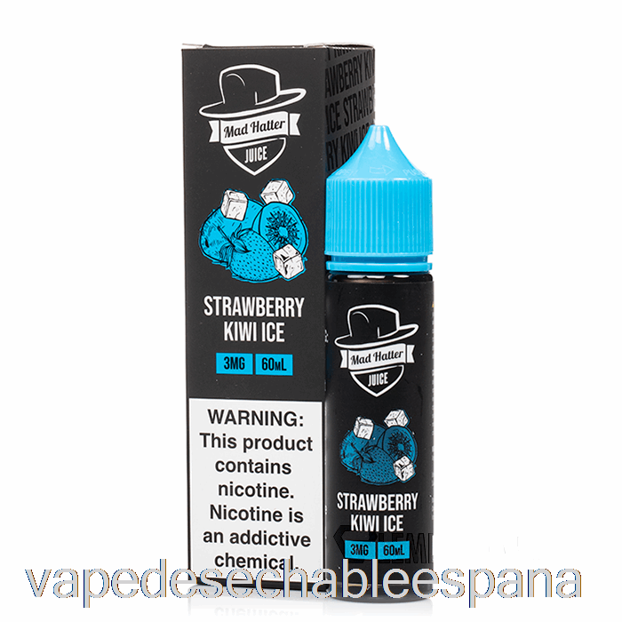 Vape Desechable España Fresa Kiwi Hielo - Sombrerero Loco - 60ml 0mg